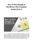 How To Run Shopify In WordPress (The Complete Guide) (Part 1) PowerPoint PPT Presentation