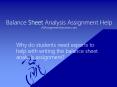 Balance Sheet Analysis Assignment Help PowerPoint PPT Presentation