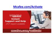 mcafee.com/activate -  How to Create McAfee Account