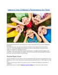 Improve Your Children's Performance for Tests PowerPoint PPT Presentation