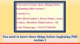 You need to know those things before beginning PhD section 1 PowerPoint PPT Presentation