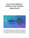 How To Run Shopify In WordPress (The Complete Guide) (Part II) PowerPoint PPT Presentation