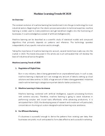 Machine Learning Trends Of 2020 presentation | free to download