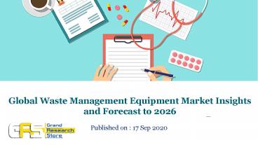 Global Waste Management Equipment Market Insights and Forecast to 2026