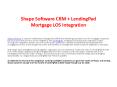 Shape Software CRM + LendingPad Mortgage LOS Integration PowerPoint PPT Presentation