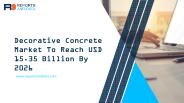Decorative Concrete Market