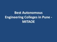 Best Autonomous Engineering Colleges in Pune - MITAOE