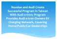 Noodoe and Audi Create Successful Program in Taiwan With Audi e-tron; Program Provides Audi e-tron Owners EV Charging Network, Covering Home/Public/Car Dealerships PowerPoint PPT Presentation