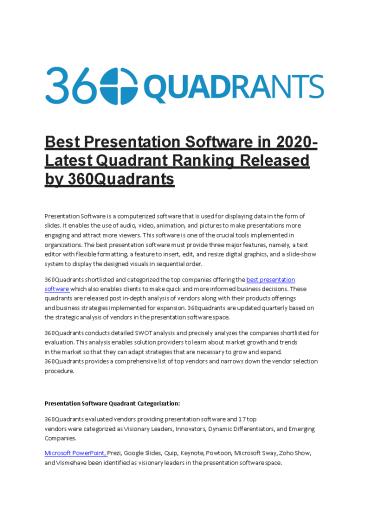 Best Presentation Software in 2020
