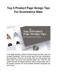 Top 5 Product Page Design Tips For Ecommerce Sites PowerPoint PPT Presentation
