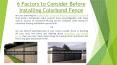 Things need to check before installing Aluminum slat fence and Colorbond Fence PowerPoint PPT Presentation