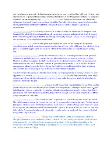 LG home appliance service center