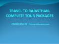 Voyage au rajasthan PowerPoint PPT Presentation