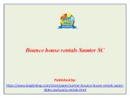 Bounce house rentals Sumter SC