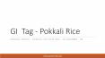 Pokkali Rice - Pokkali paddy - pokkali culture pdf - GI Number 81 PowerPoint PPT Presentation