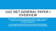 UGC NET General Paper-I