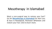 Mesotherapy in Islamabad