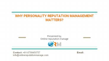 Why personality reputation management offers