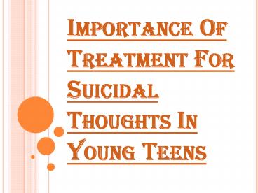 Will Treatment for Suicidal Thoughts Help in Preventing Youth Suicide?