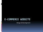 E-commerce website Design & development