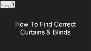 How To Find Correct Curtains Online