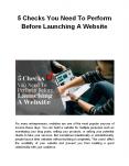 5 Checks You Need To Perform Before Launching A Website PowerPoint PPT Presentation