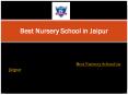 Best Nursery School in Jaipur PowerPoint PPT Presentation