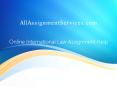 International Law Assignment help online PowerPoint PPT Presentation