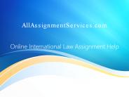 International Law Assignment help online