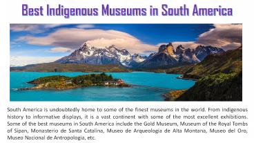 Best Indigenous Museums in South America