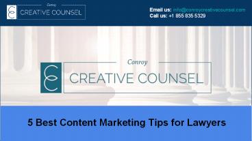 5 Best Content Marketing Tips for Lawyers