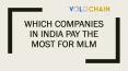WHICH COMPANIES IN INDIA PAY THE MOST FOR MLM? PowerPoint PPT Presentation