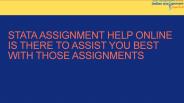 STATA Assignment Help Online