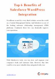 Top 6 Benefits of Salesforce WordPress Integration