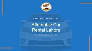 Affordable Car Rental Lahore