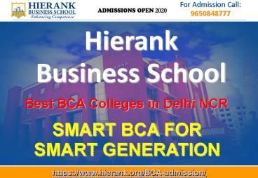 Best BCA Colleges in Delhi NCR-Hierank Business School