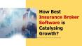 How Best Insurance Broker Software is Catalysing Growth PowerPoint PPT Presentation