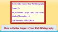 How to Online Improve Your PhD Bibliography PowerPoint PPT Presentation