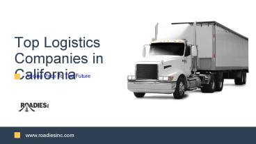 Top Logistics Companies in California