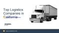 Top Logistics Companies in California PowerPoint PPT Presentation