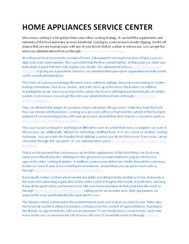 Home Appliances service center