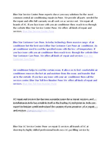 Blue Star Service Center Pune