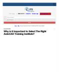 How to Find Best AutoCAD Training Institute with Placement PowerPoint PPT Presentation