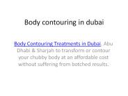 body contouring in dubai