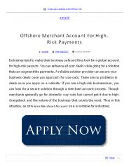 Offshore Merchant Account For High-Risk Payments (1)