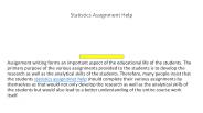 statistic assignment help