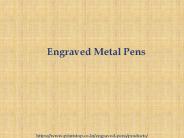 Engraved Metal Pens