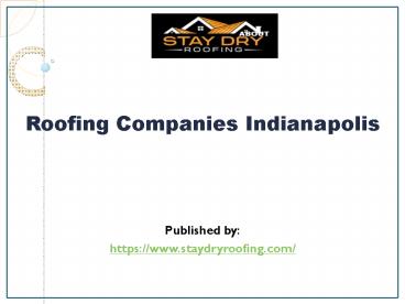 Roofing Companies Indianapolis