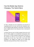 How the Mobile App World is Changing: The Hybrid Wave PowerPoint PPT Presentation