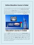 Online Education Course in Dubai PowerPoint PPT Presentation